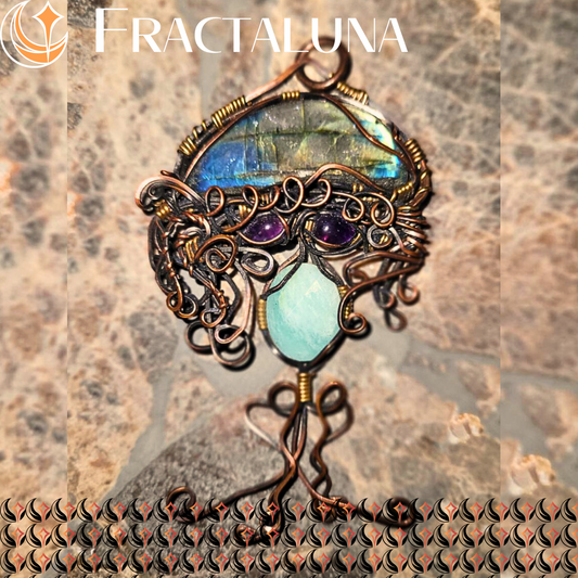 Handcrafted Copper Gemstone Pendant
